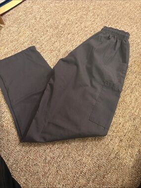 Women's Black Scrub Pants with Elastic Waist